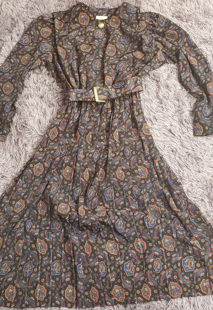 Working Women's Belted Dress....SHE paisley